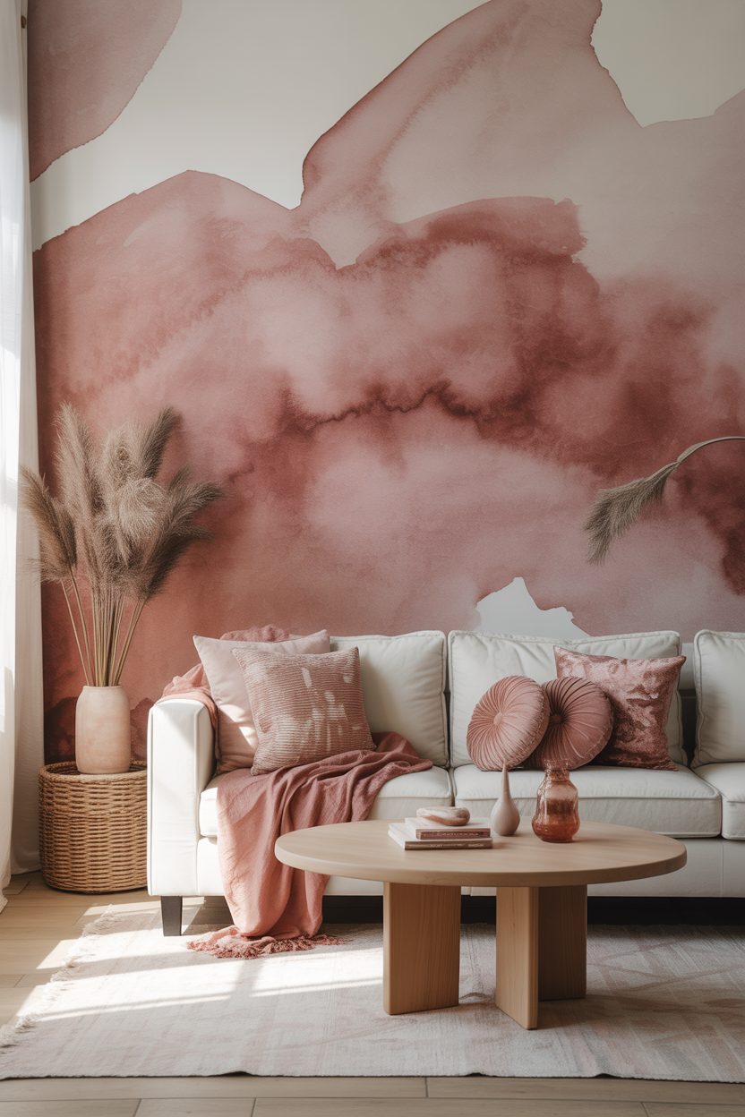 20 Soft Living Room Wallpaper Ideas That Feels Light and Lovely