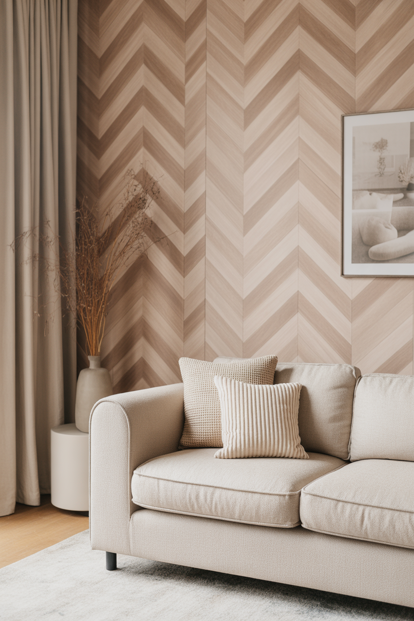 20 Soft Living Room Wallpaper Ideas That Feels Light and Lovely