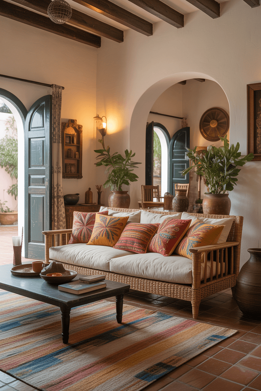 24 Warm Hacienda Style Living Room Ideas for Cozy and Timeless Décor