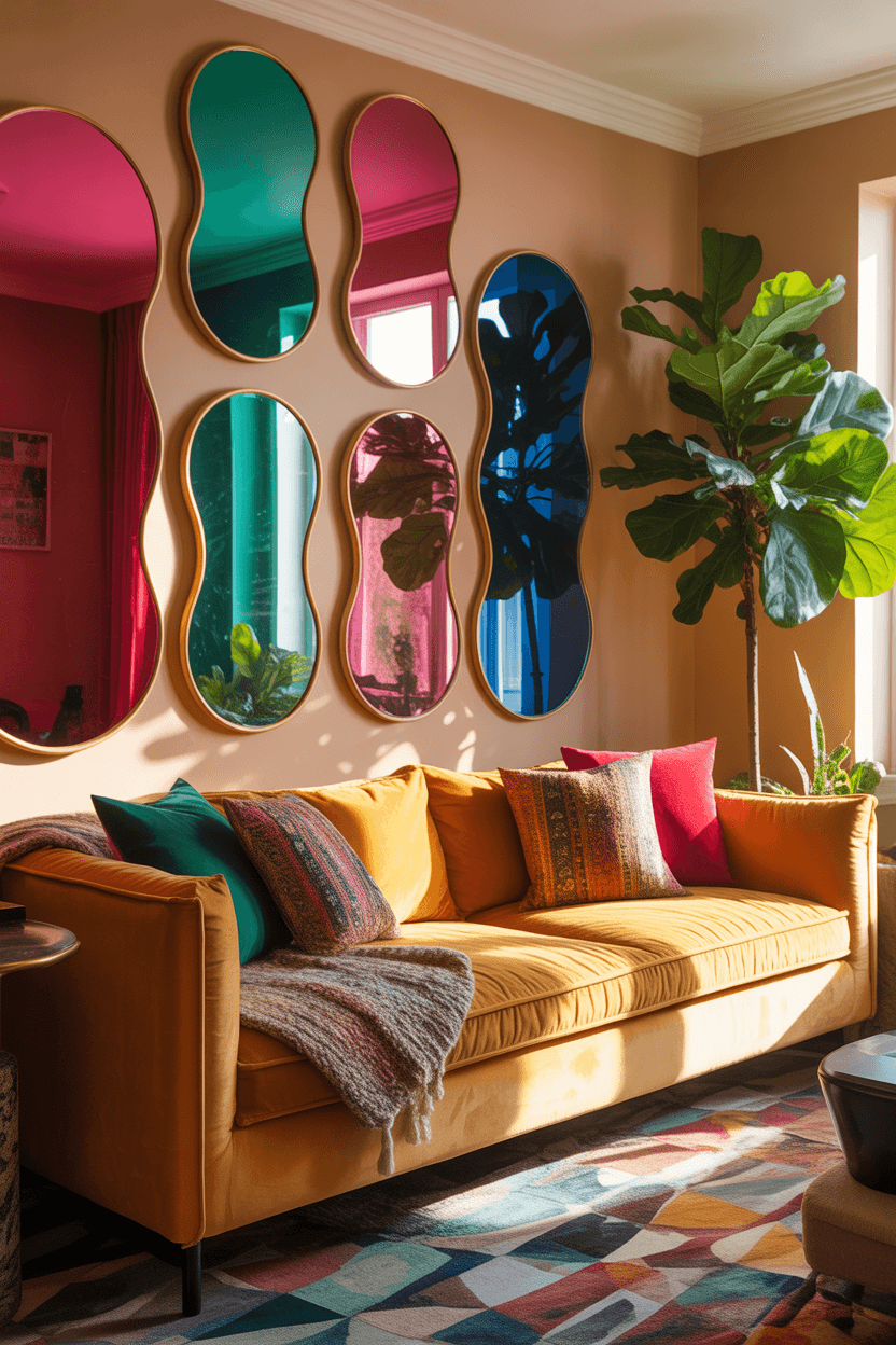 20 Funky Living Room Ideas to Make Your Space Pop