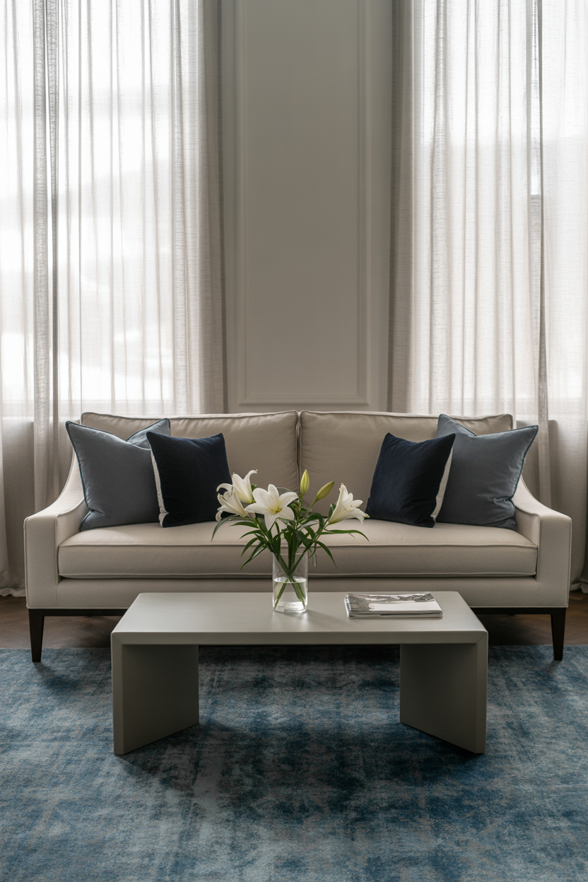 22 Modern Neutral and Blue Living Room Makeover Inspirations