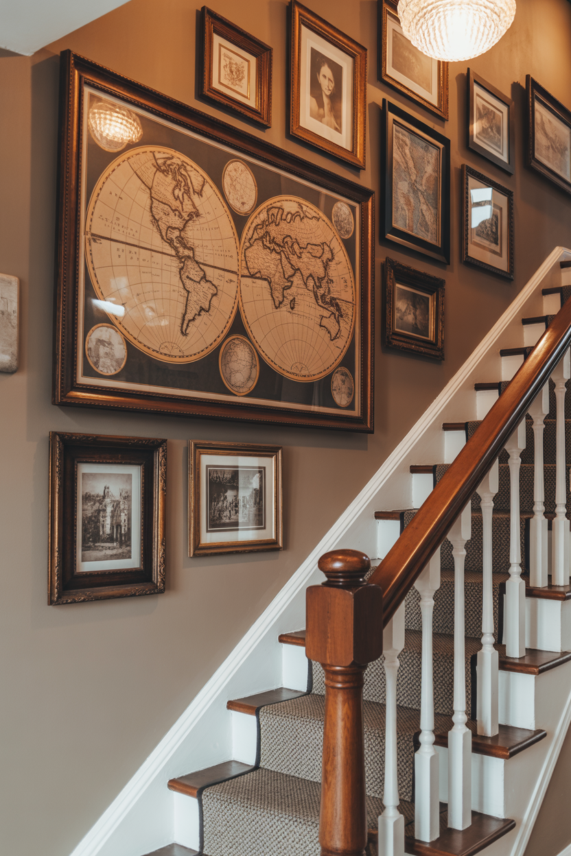 22 Creative Staircase Wall Decor Ideas to Enhance Your Home