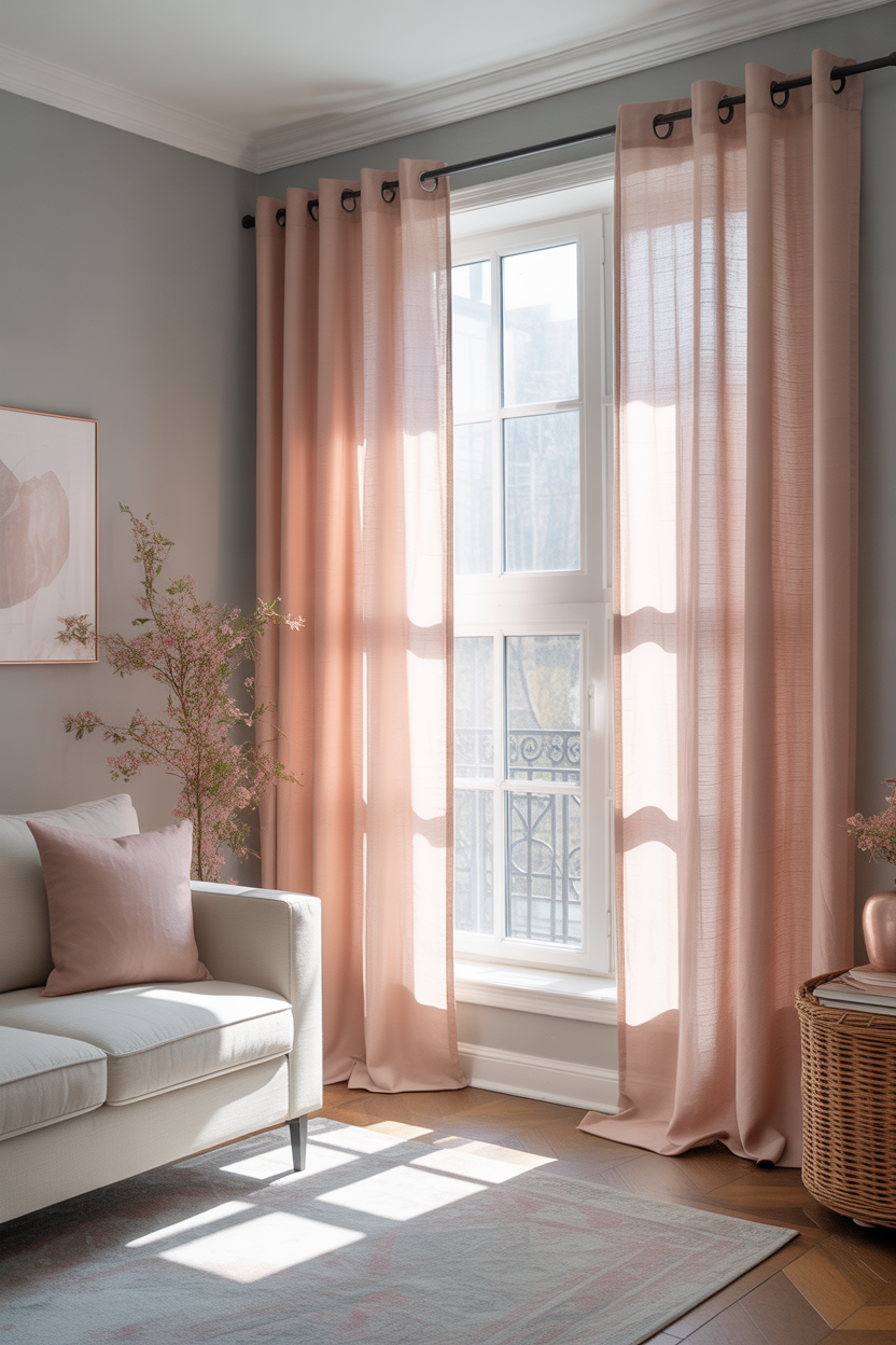 18 Soft Living Room Curtains Ideas That Bring Soft Luxury & Romance to Your Living Room