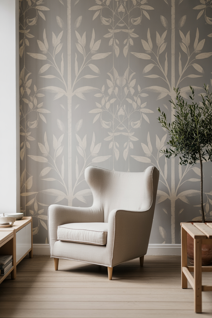 20 Soft Living Room Wallpaper Ideas That Feels Light and Lovely