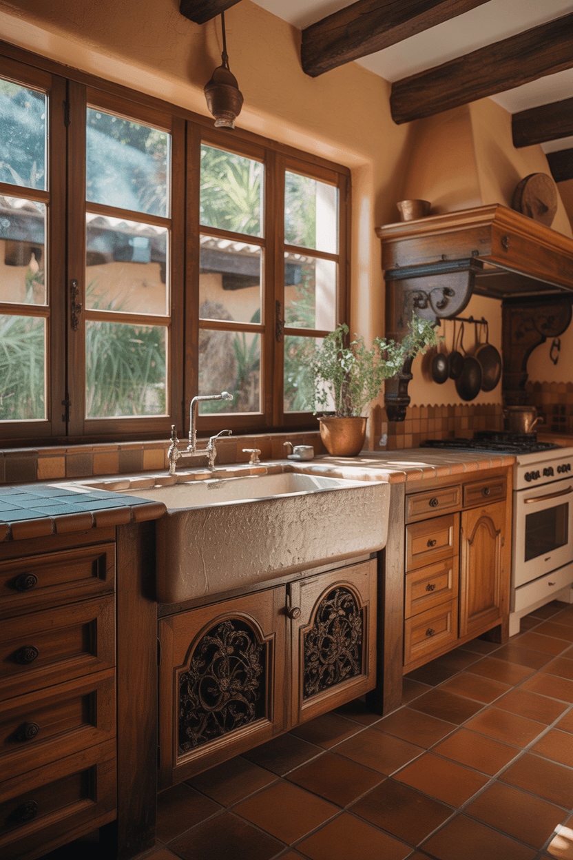 24 Rustic Kitchen Ideas with a Hacienda Style Home Twist