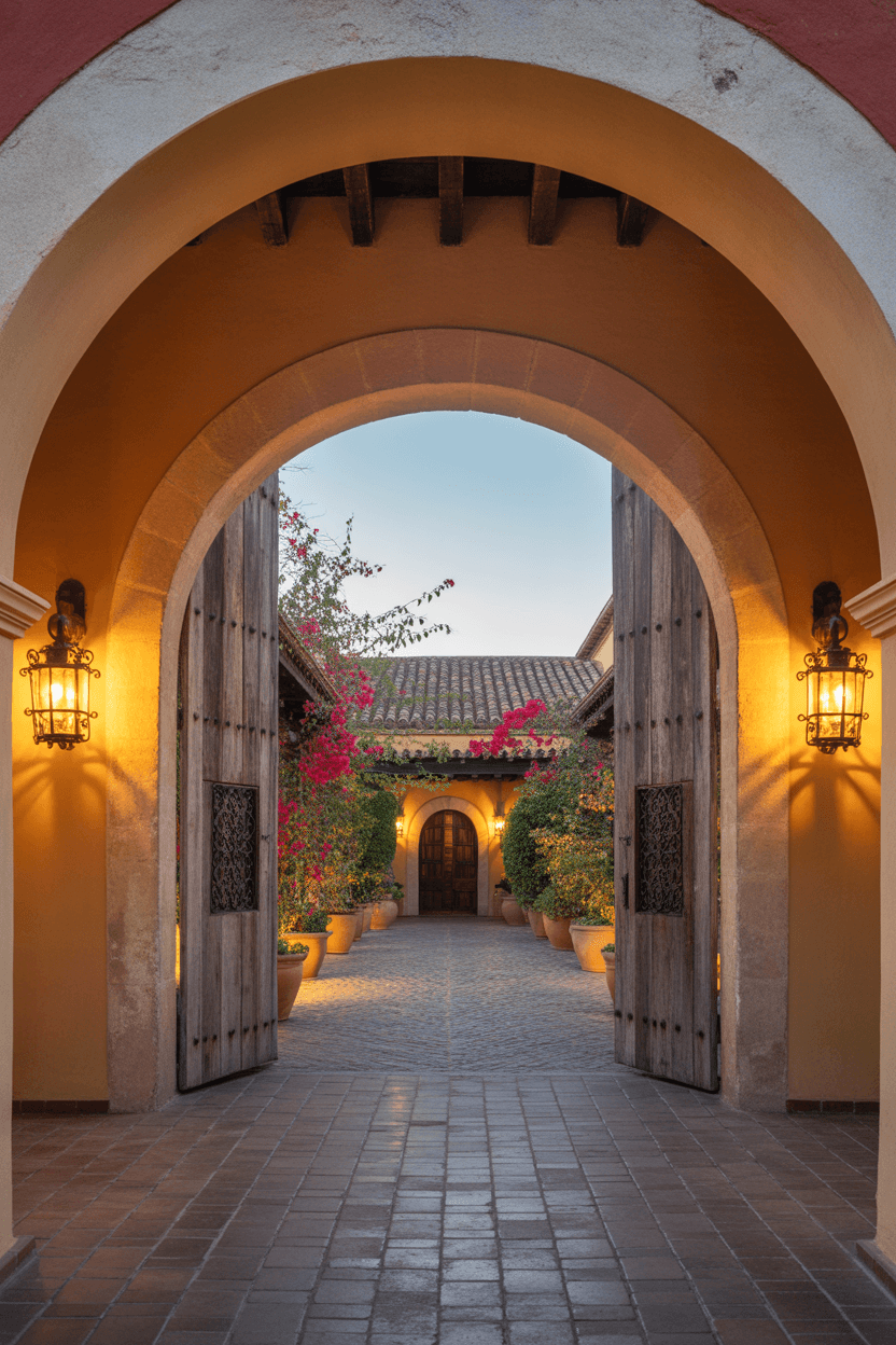 24 Gorgeous Hacienda Style Entryways You’ll Want to Copy