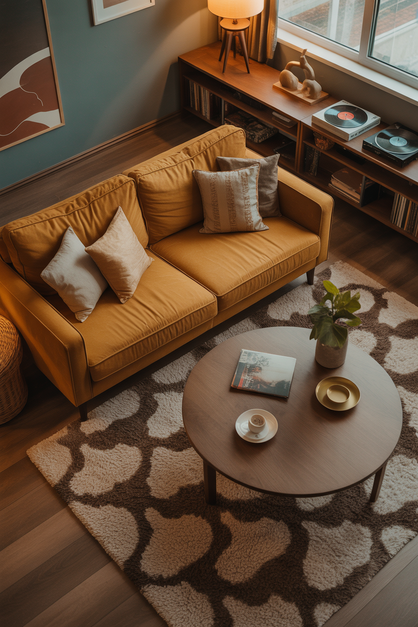17 Retro Small Space Living Room Ideas That Feel Like Groovy Fun