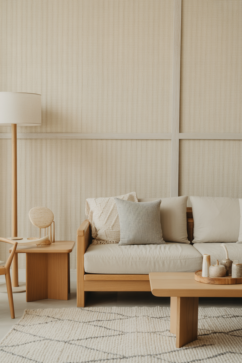 20 Soft Living Room Wallpaper Ideas That Feels Light and Lovely