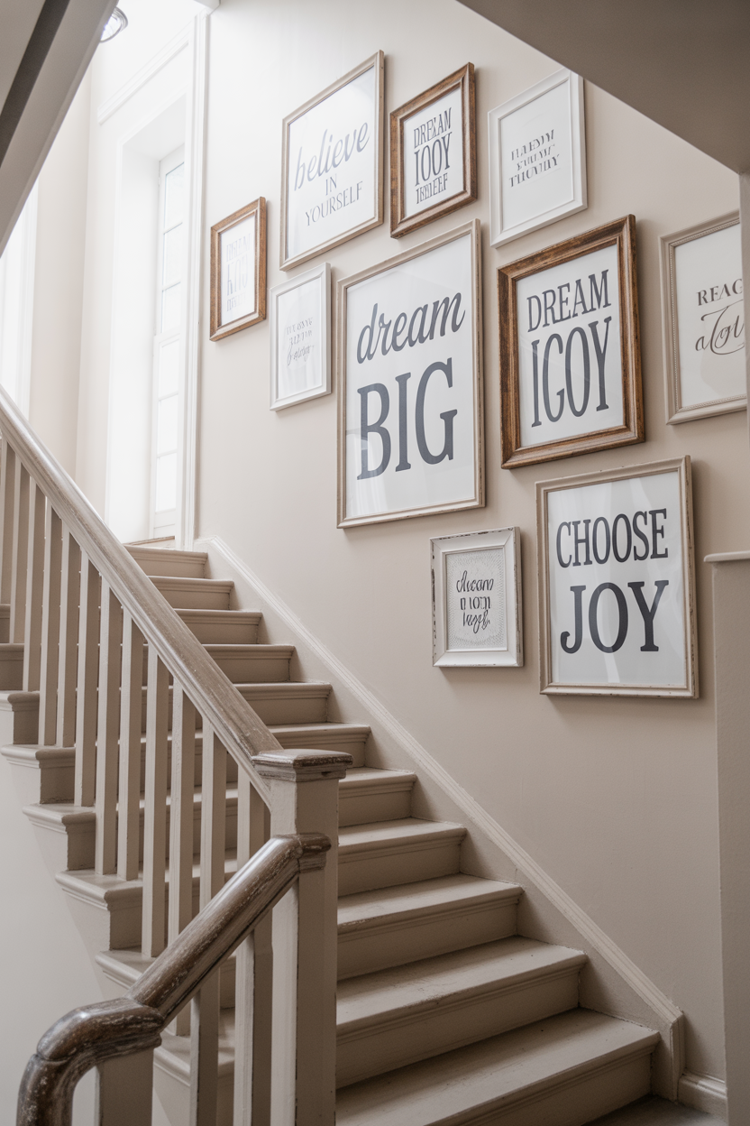 22 Creative Staircase Wall Decor Ideas to Enhance Your Home