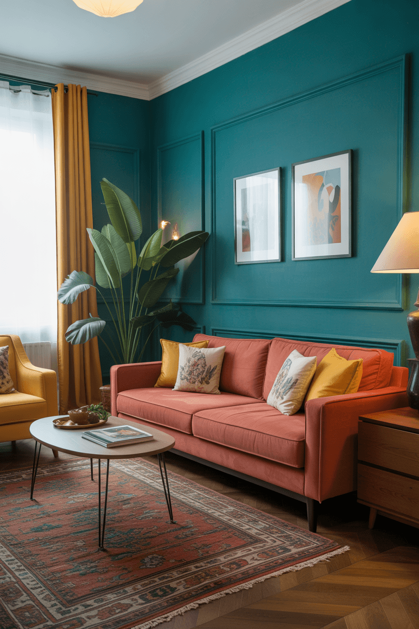 20 Funky Living Room Ideas to Make Your Space Pop