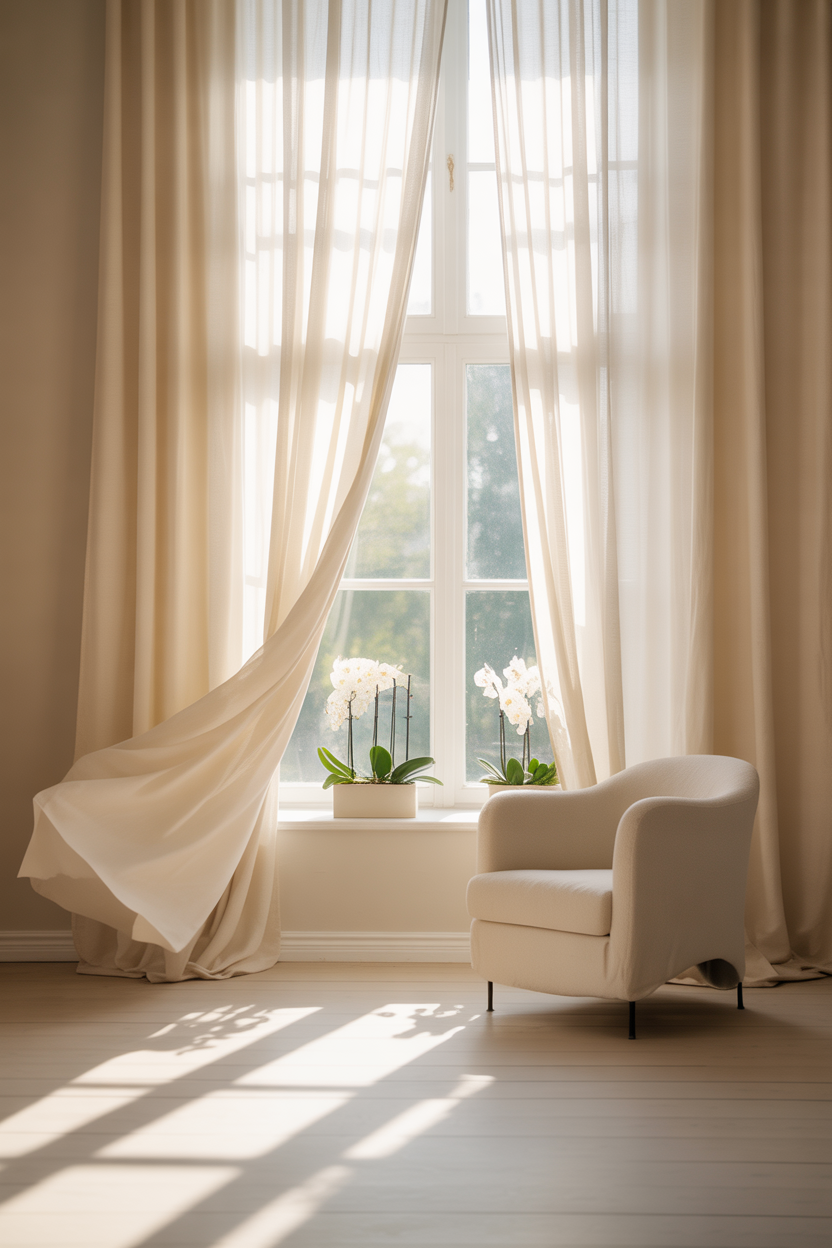 18 Soft Living Room Curtains Ideas That Bring Soft Luxury & Romance to Your Living Room