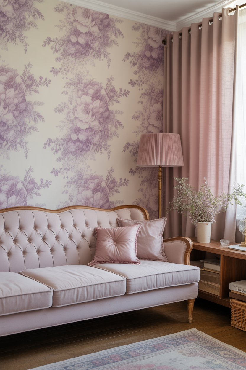 20 Soft Living Room Wallpaper Ideas That Feels Light and Lovely