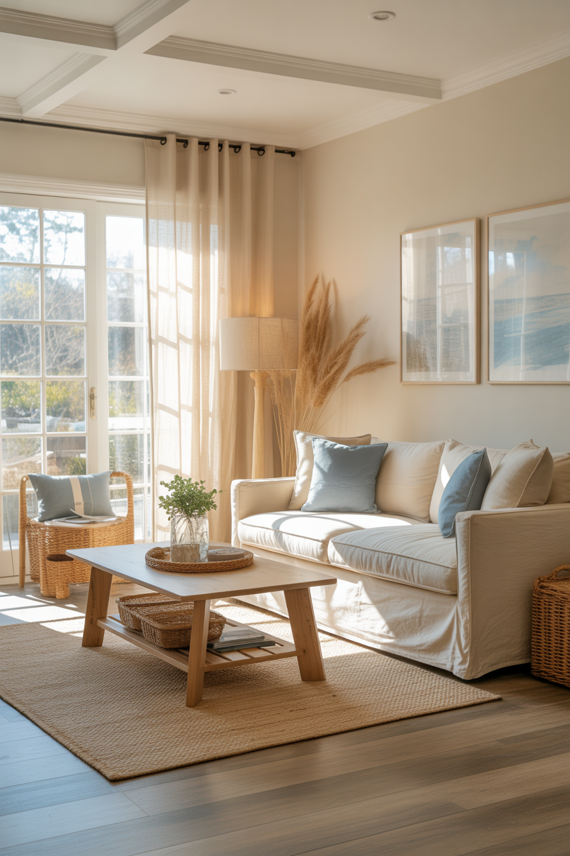 22 Modern Neutral and Blue Living Room Makeover Inspirations