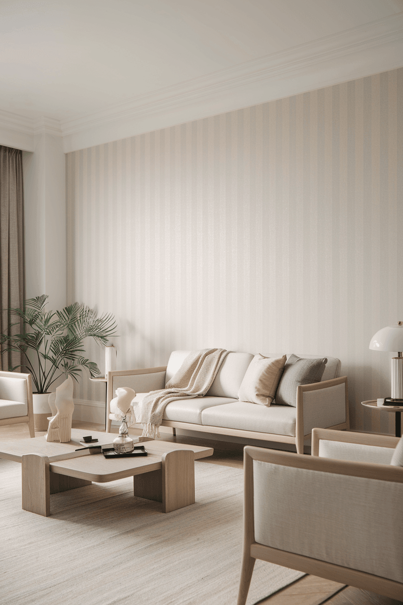 25 Minimalist Living Room Wallpaper Ideas for a Modern Refresh