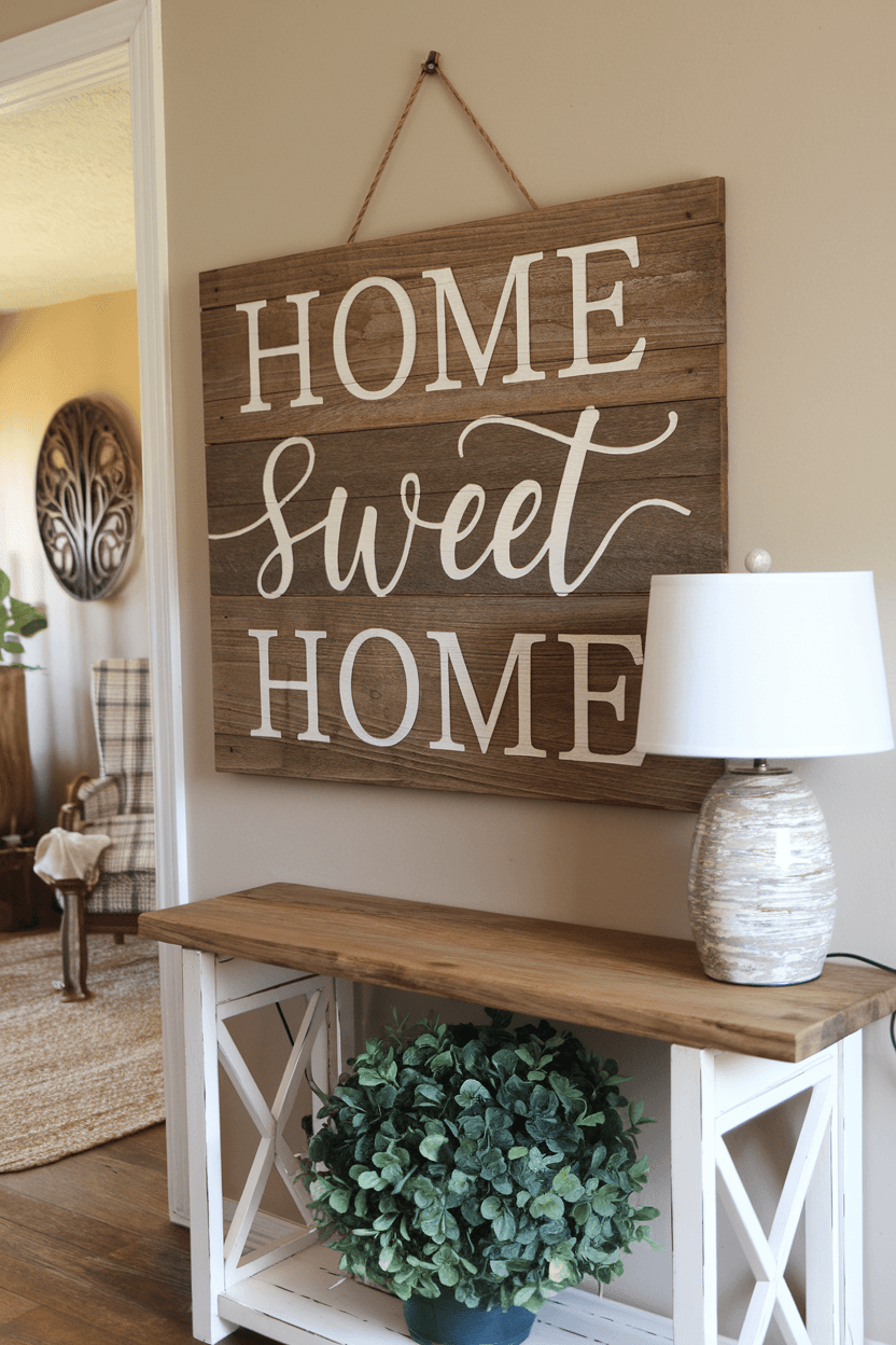 25 Home Sweet Home Sign Ideas to Elevate Your Cozy Spaces