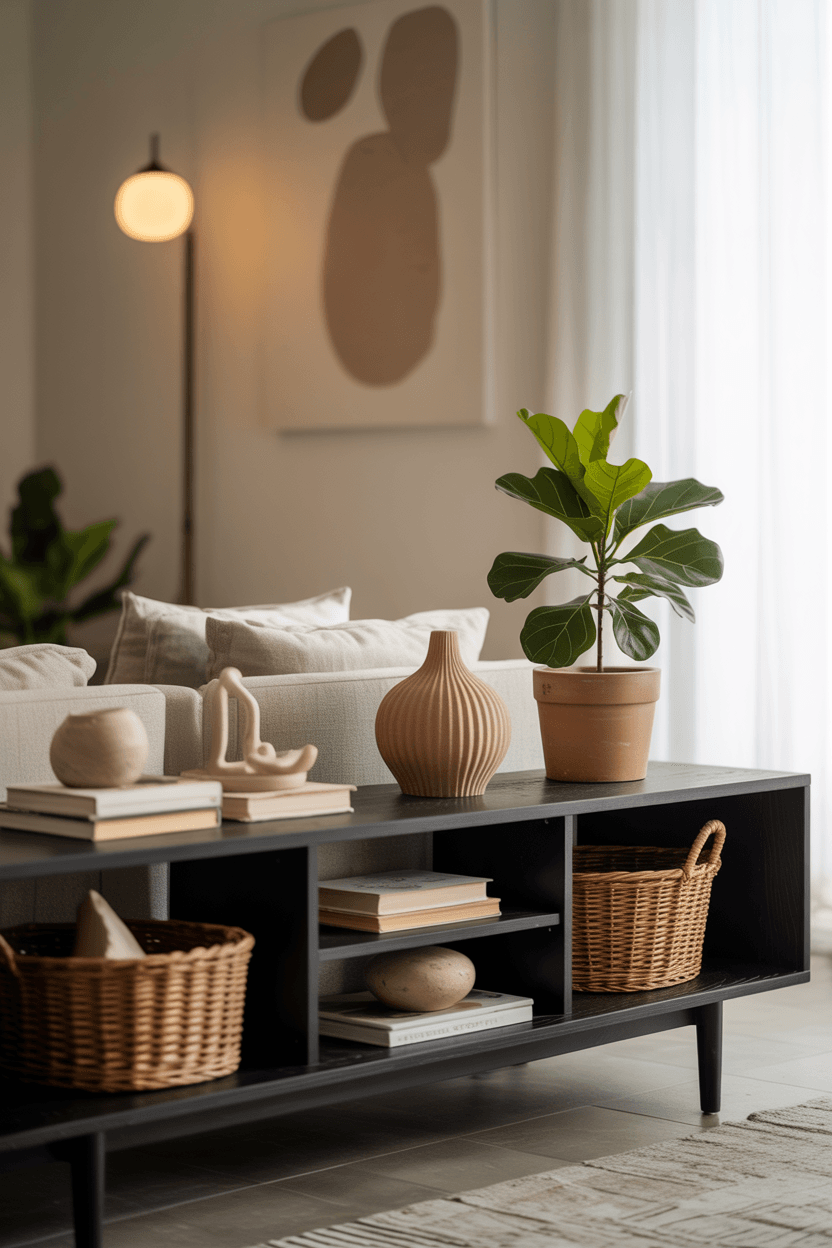 20 Black Console Table Ideas for Modern & Stylish Homes