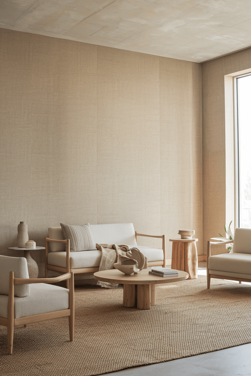 25 Minimalist Living Room Wallpaper Ideas for a Modern Refresh