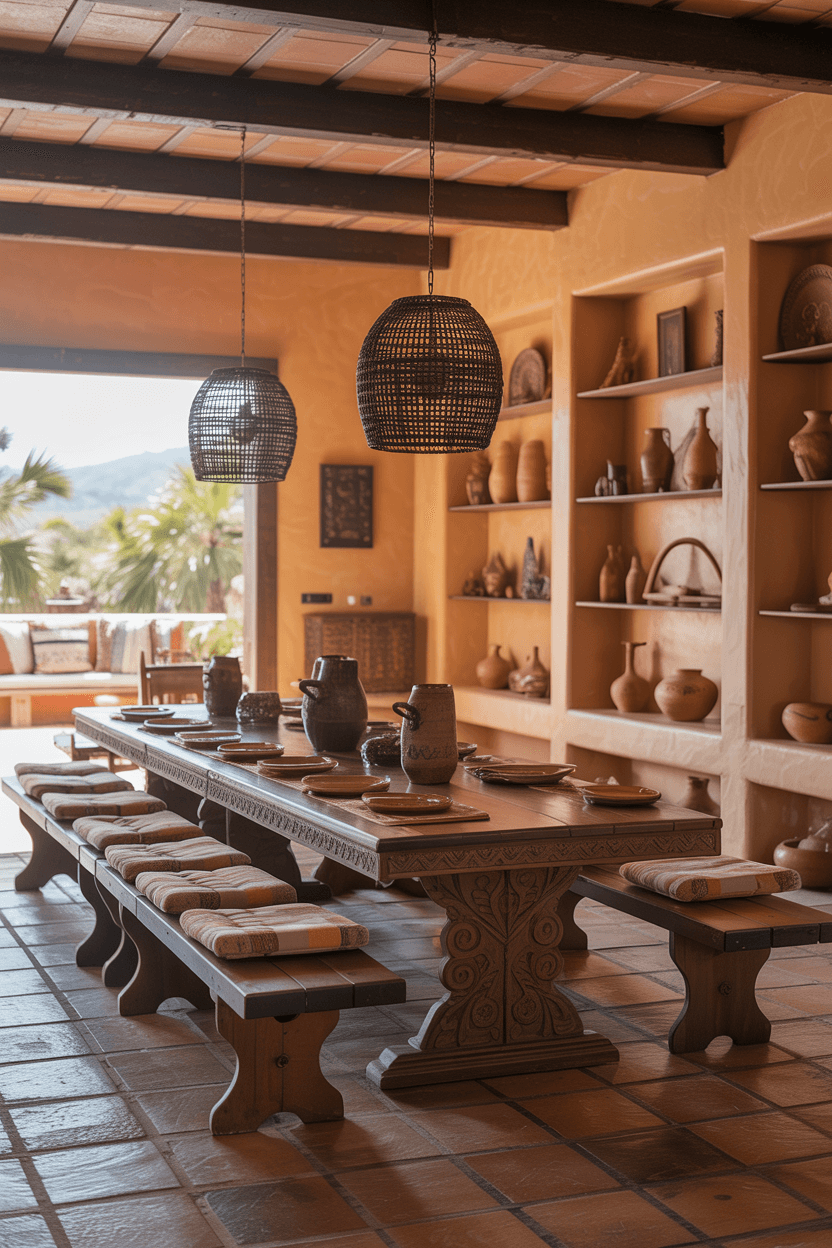 22 Rustic Mexican Dining Room Ideas to Add Warmth and Charm