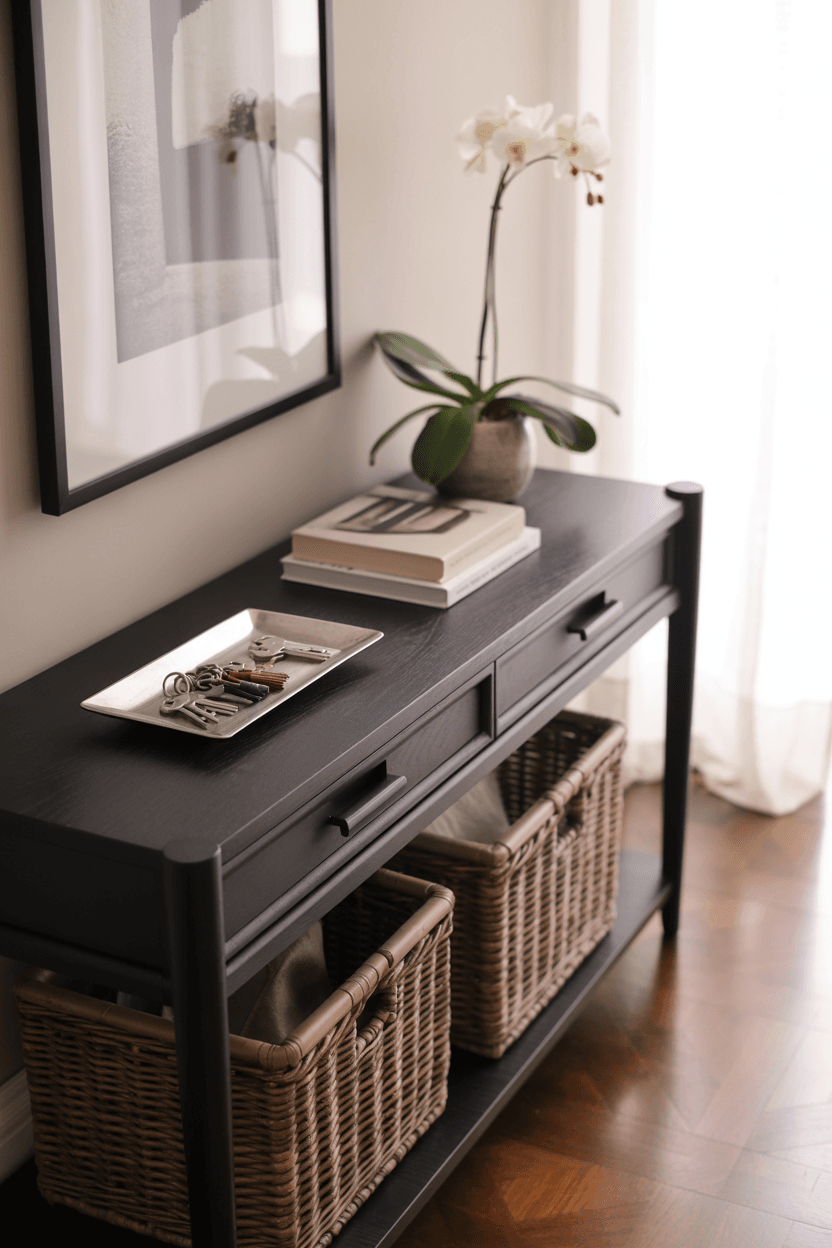20 Black Console Table Ideas for Modern & Stylish Homes