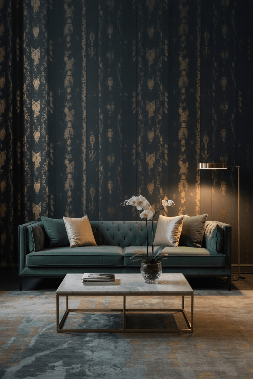 25 Stunning Modern Living Room Wallpaper Ideas to Inspire Joy and Elegance