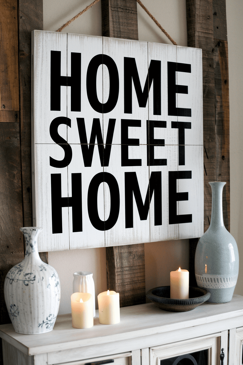 25 Home Sweet Home Sign Ideas to Elevate Your Cozy Spaces