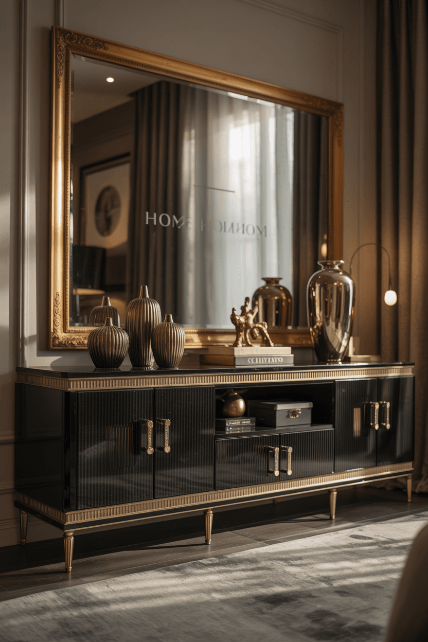 20 Black Console Table Ideas for Modern & Stylish Homes