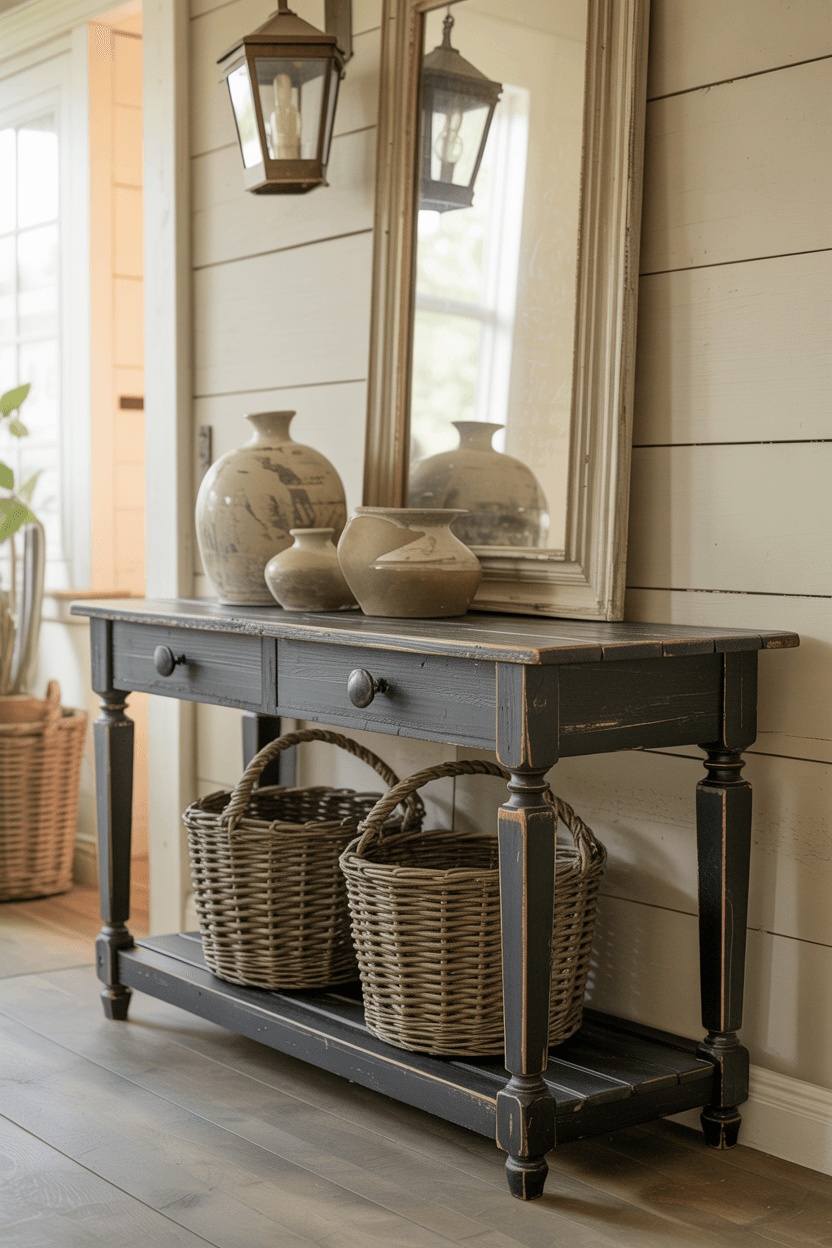 20 Black Console Table Ideas for Modern & Stylish Homes