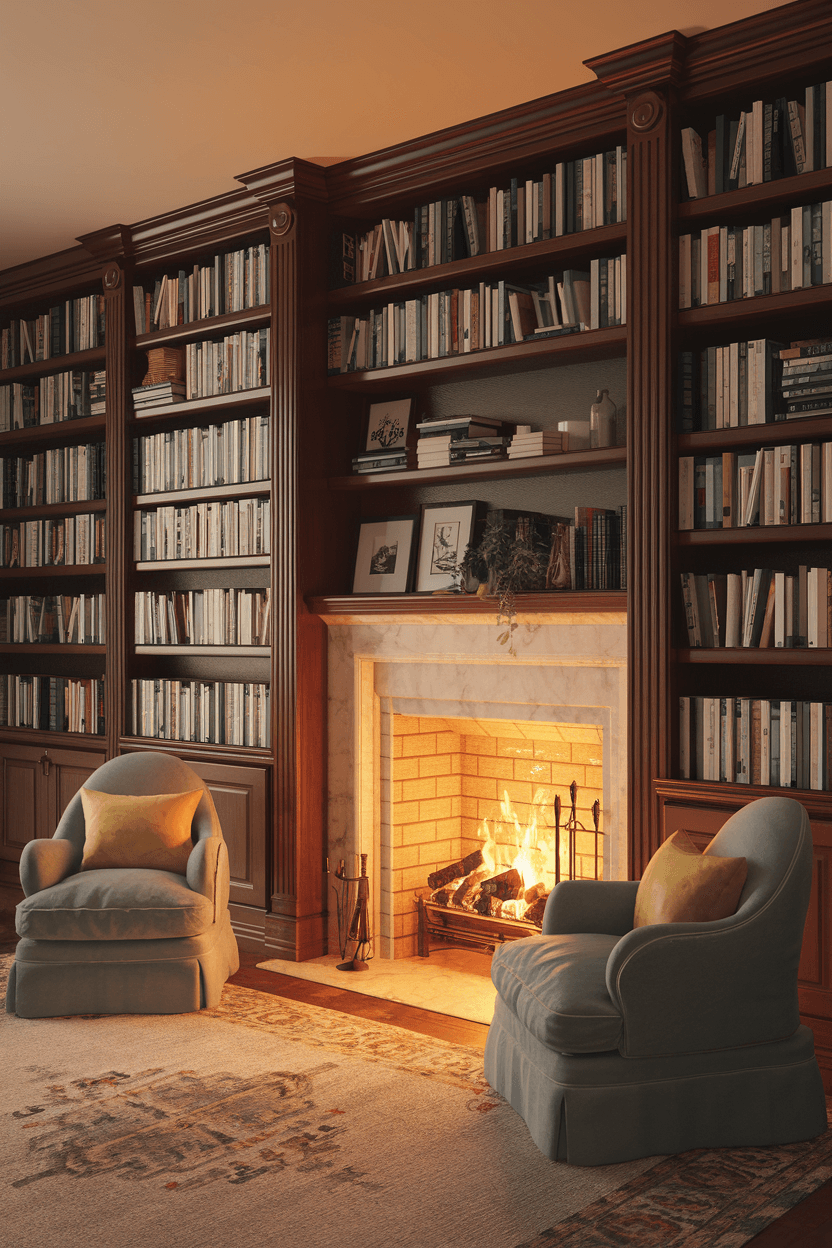 22 Cozy Library Room Ideas for Book Lovers