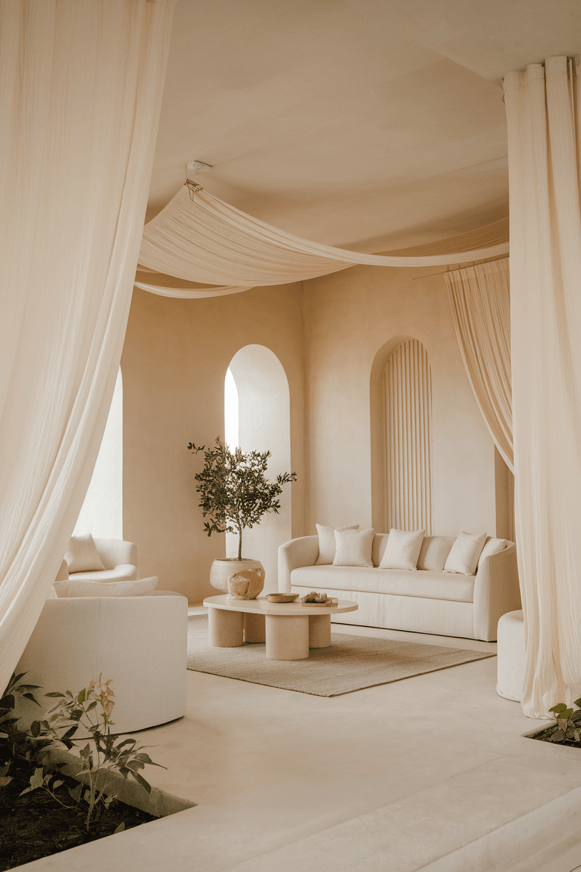 22 Minimalist Living Room Curtain Ideas