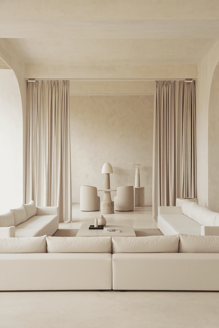 22 Minimalist Living Room Curtain Ideas