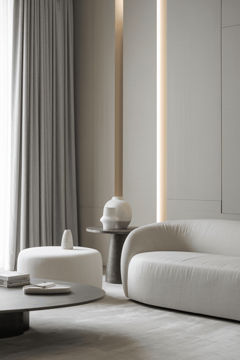 22 Minimalist Living Room Curtain Ideas