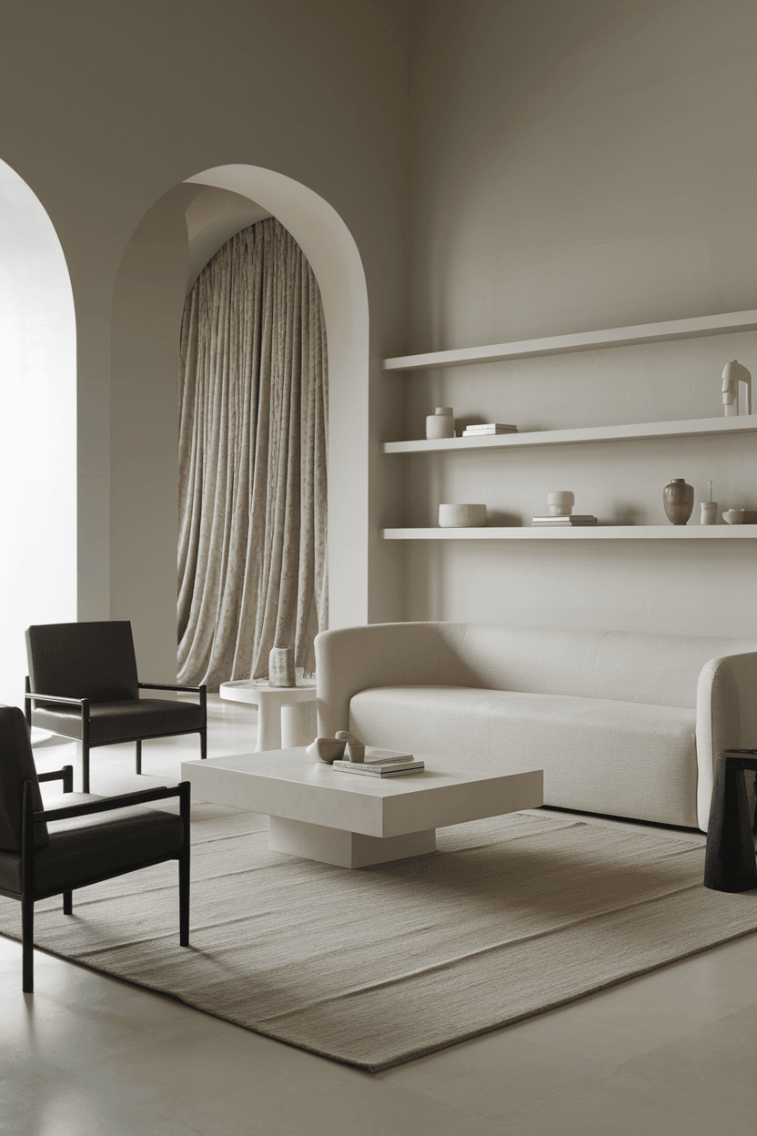 22 Minimalist Living Room Curtain Ideas