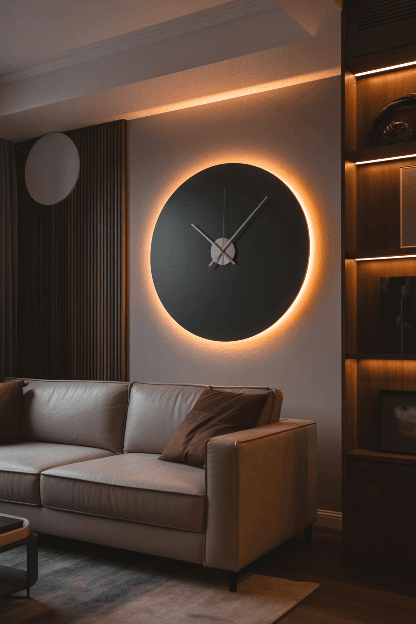 26 Stylish Wall Clock Decor Ideas for Living Rooms