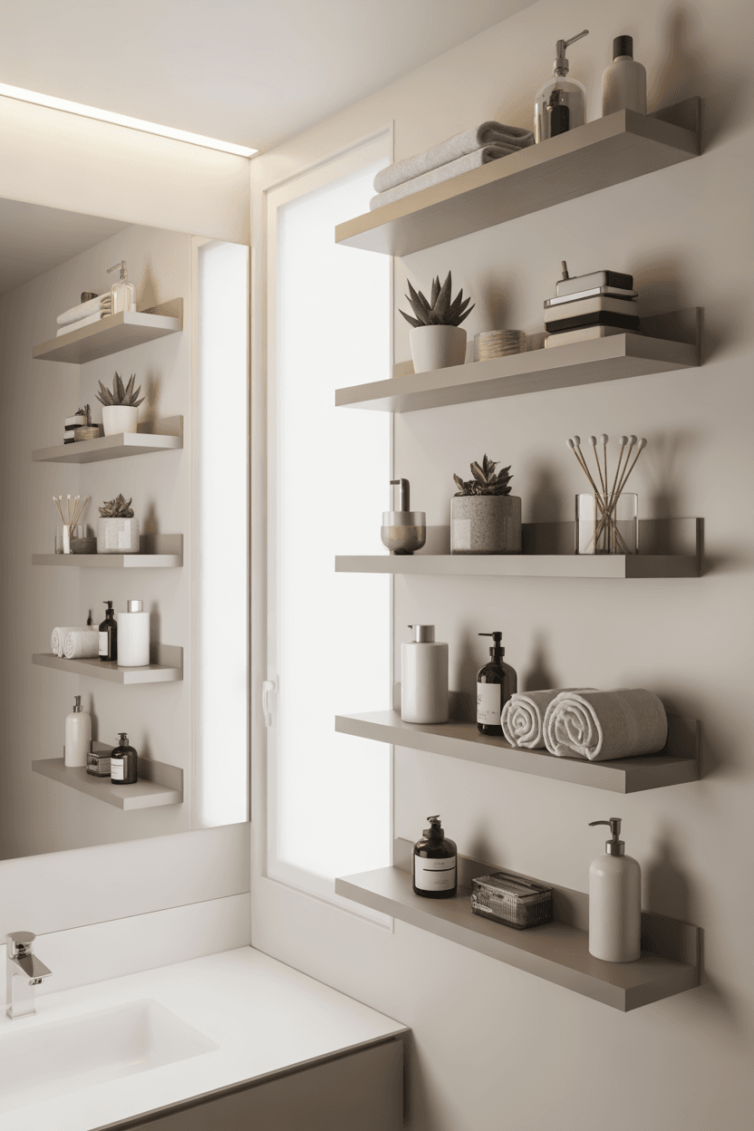 24 Floating Shelves Bathroom Ideas for Small and Stylish Spaces