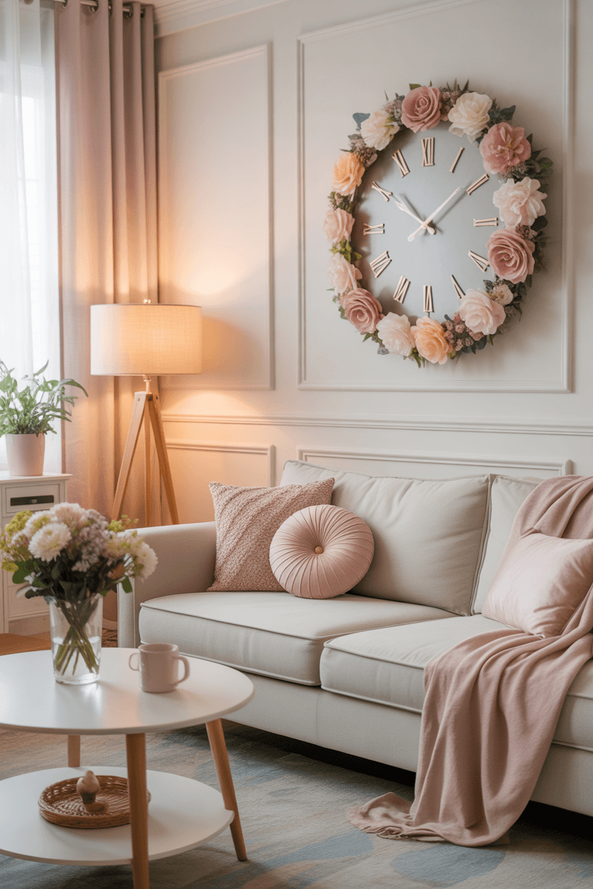 26 Stylish Wall Clock Decor Ideas for Living Rooms