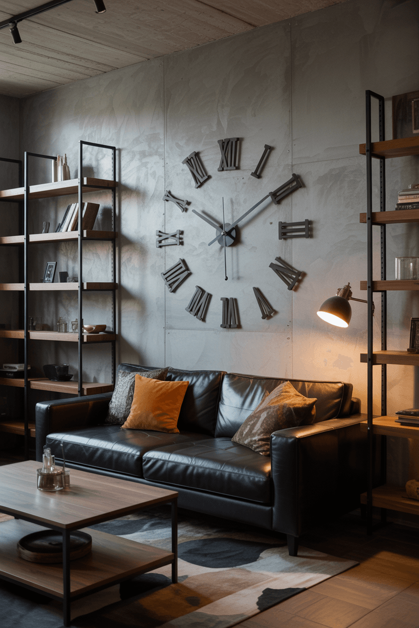 26 Stylish Wall Clock Decor Ideas for Living Rooms