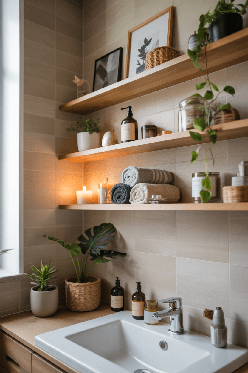 24 Floating Shelves Bathroom Ideas for Small and Stylish Spaces