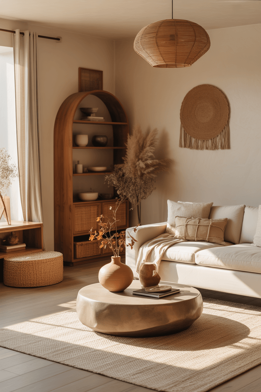 23 Cozy Warm Earthy Living Room Ideas for a Natural & Stylish Home