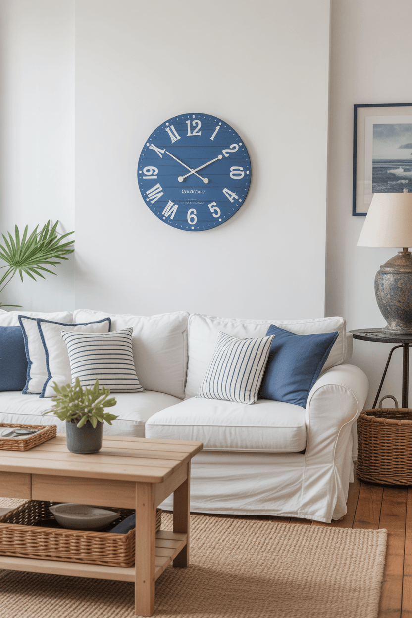 26 Stylish Wall Clock Decor Ideas for Living Rooms