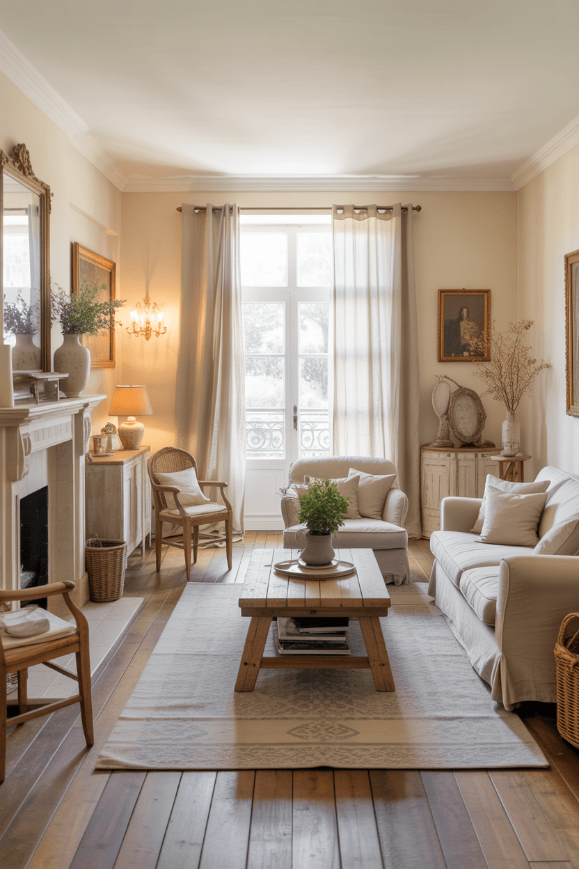 24 French Country Living Room Ideas for Elegant & Cozy Homes