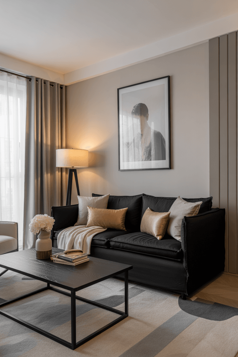 21 Black Living Room Ideas for Apartments