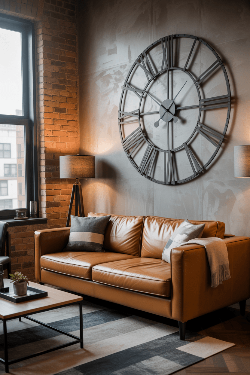 26 Stylish Wall Clock Decor Ideas for Living Rooms