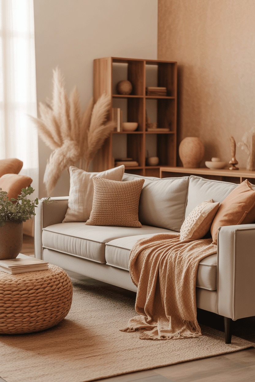 23 Cozy Warm Earthy Living Room Ideas for a Natural & Stylish Home