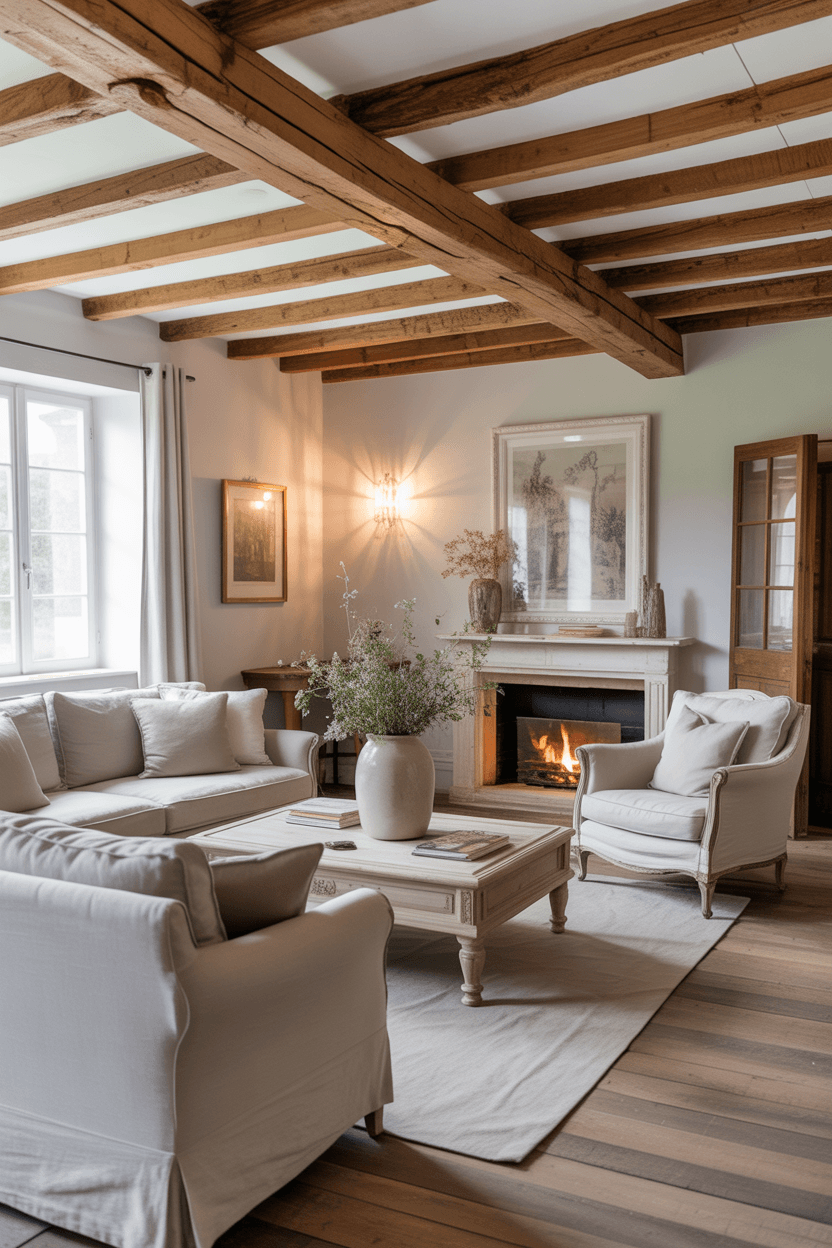 24 French Country Living Room Ideas for Elegant & Cozy Homes