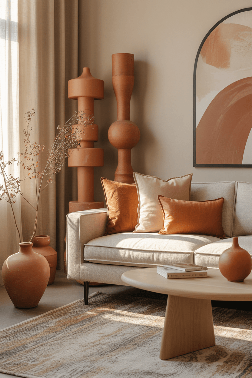 23 Cozy Warm Earthy Living Room Ideas for a Natural & Stylish Home