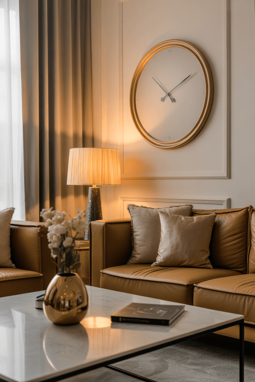26 Stylish Wall Clock Decor Ideas for Living Rooms