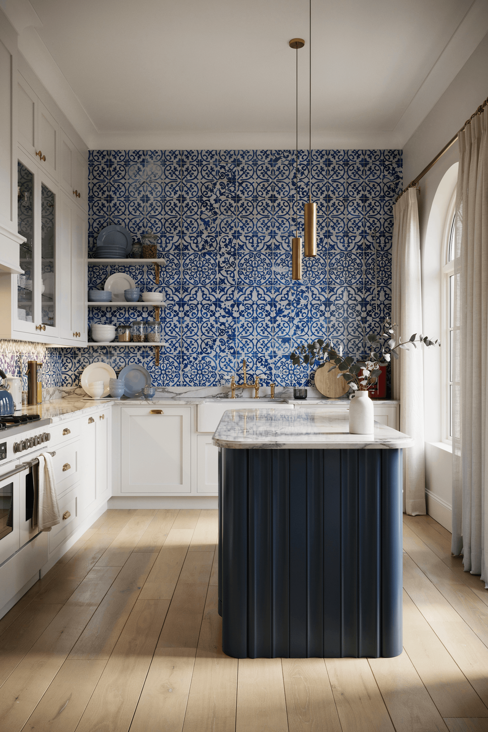 27 Blue and White Kitchen Ideas for a Fresh & Stylish Home