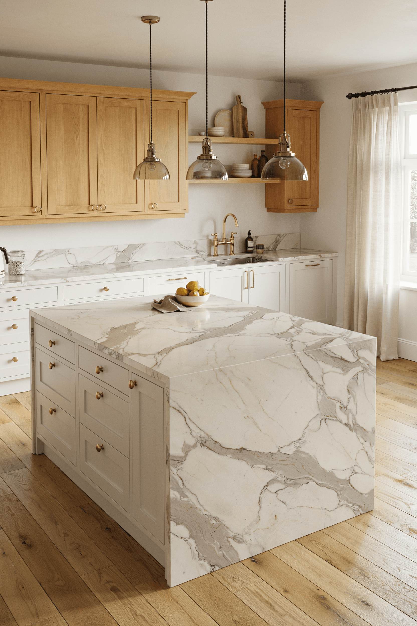 24 Brass Kitchen Hardware Ideas for a Warm & Luxury Kitchen