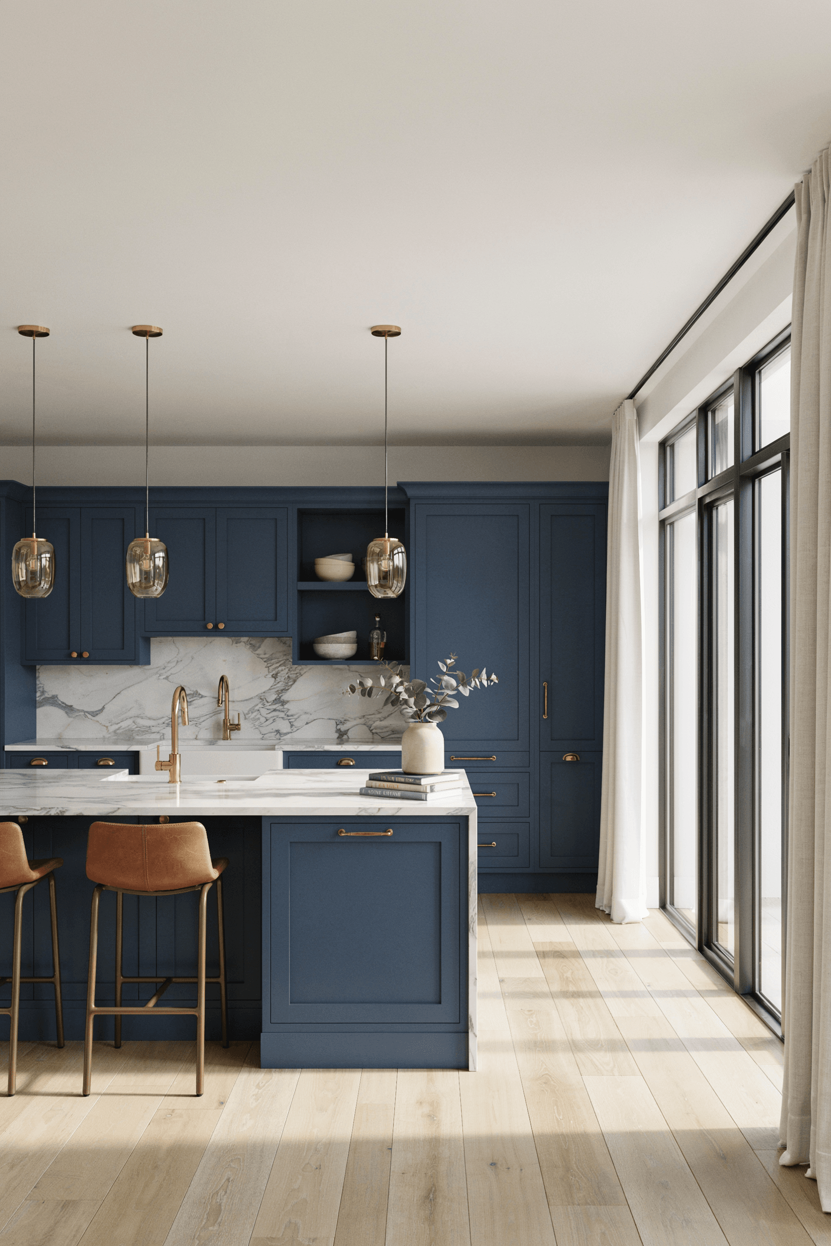 24 Brass Kitchen Hardware Ideas for a Warm & Luxury Kitchen