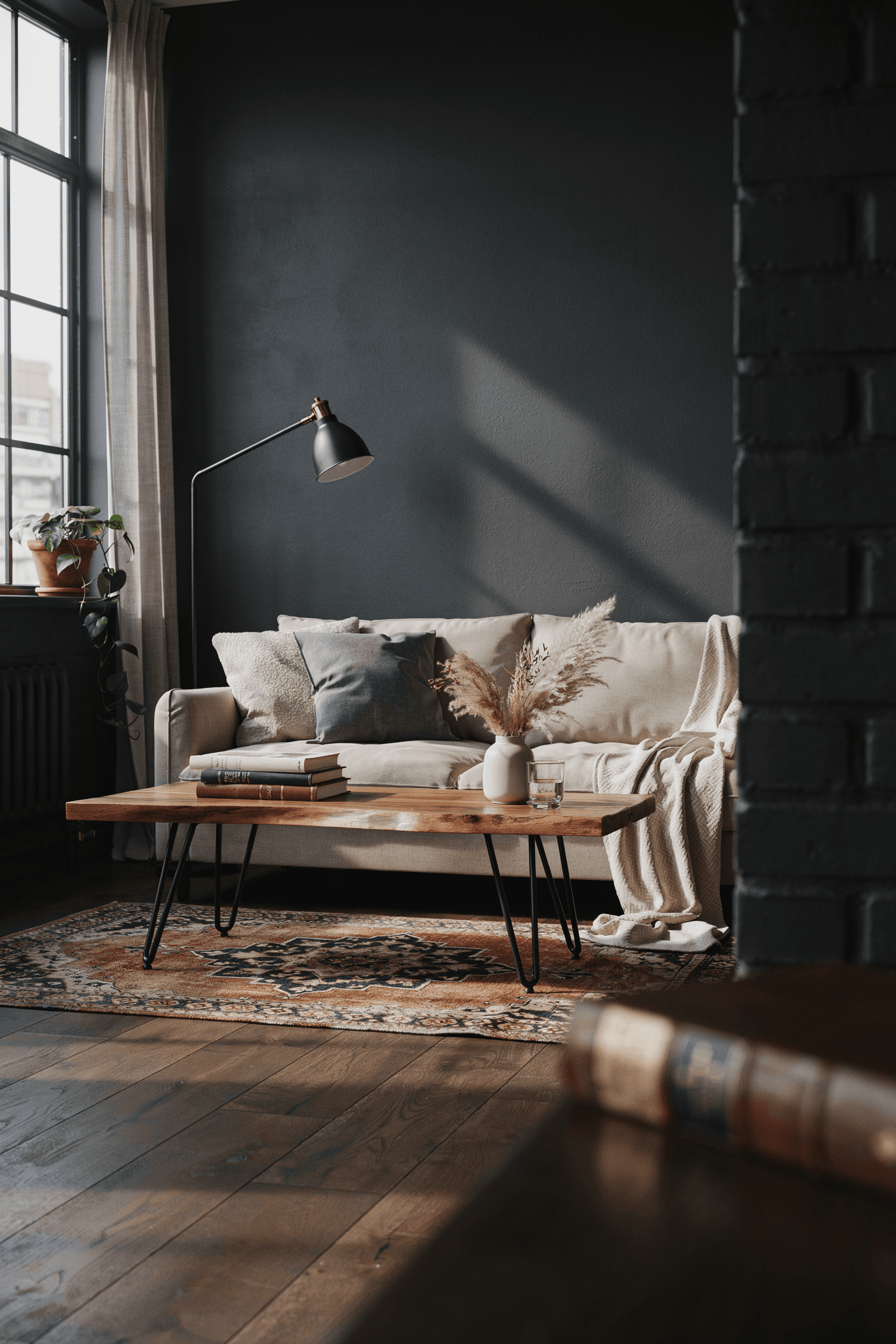 21 Moody Industrial Accent Walls in Living Room Ideas